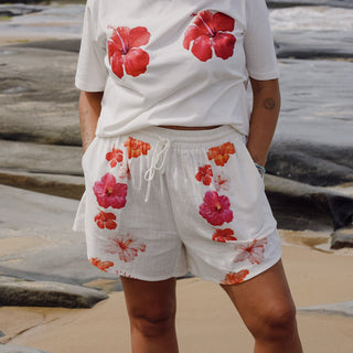 HANALEI LINEN LOUNGE SHORTS