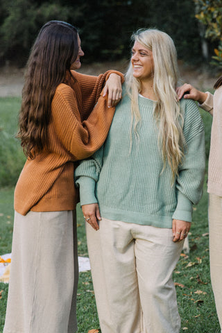 Rust Chunky Knit Jumper