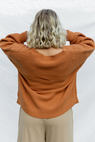 Rust Chunky Knit Jumper