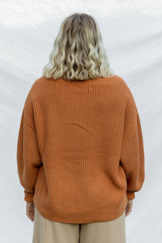 Rust Chunky Knit Jumper