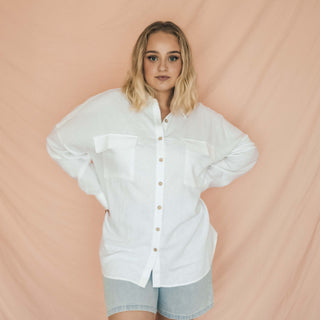 White Boyfriend Shirt
