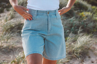 90's Denim Shorts - Stonewashed Blue