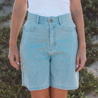 90's Denim Shorts - Stonewashed Blue