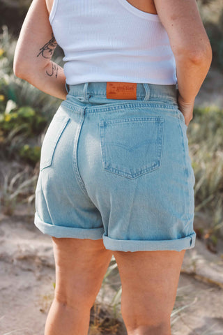 90's Denim Shorts - Stonewashed Blue
