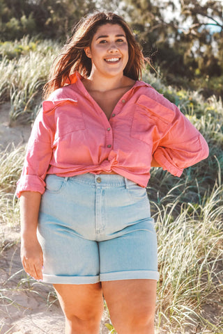 90's Denim Shorts - Stonewashed Blue