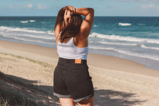 90's Denim Shorts - Vintage Washed Black