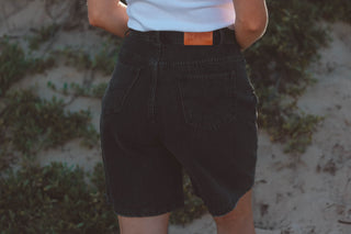 90's Denim Shorts - Vintage Washed Black