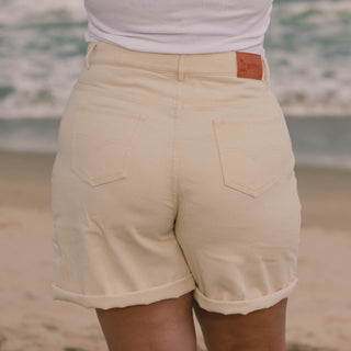 90's Denim Shorts - Ecru