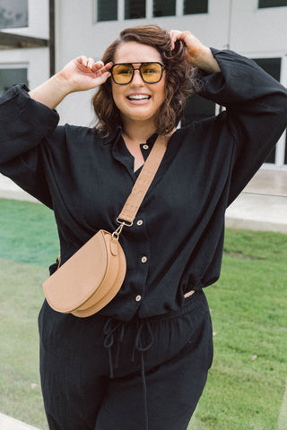 Luxe Linen Top - Black