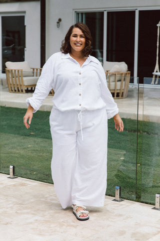 Luxe Linen Shirt - White